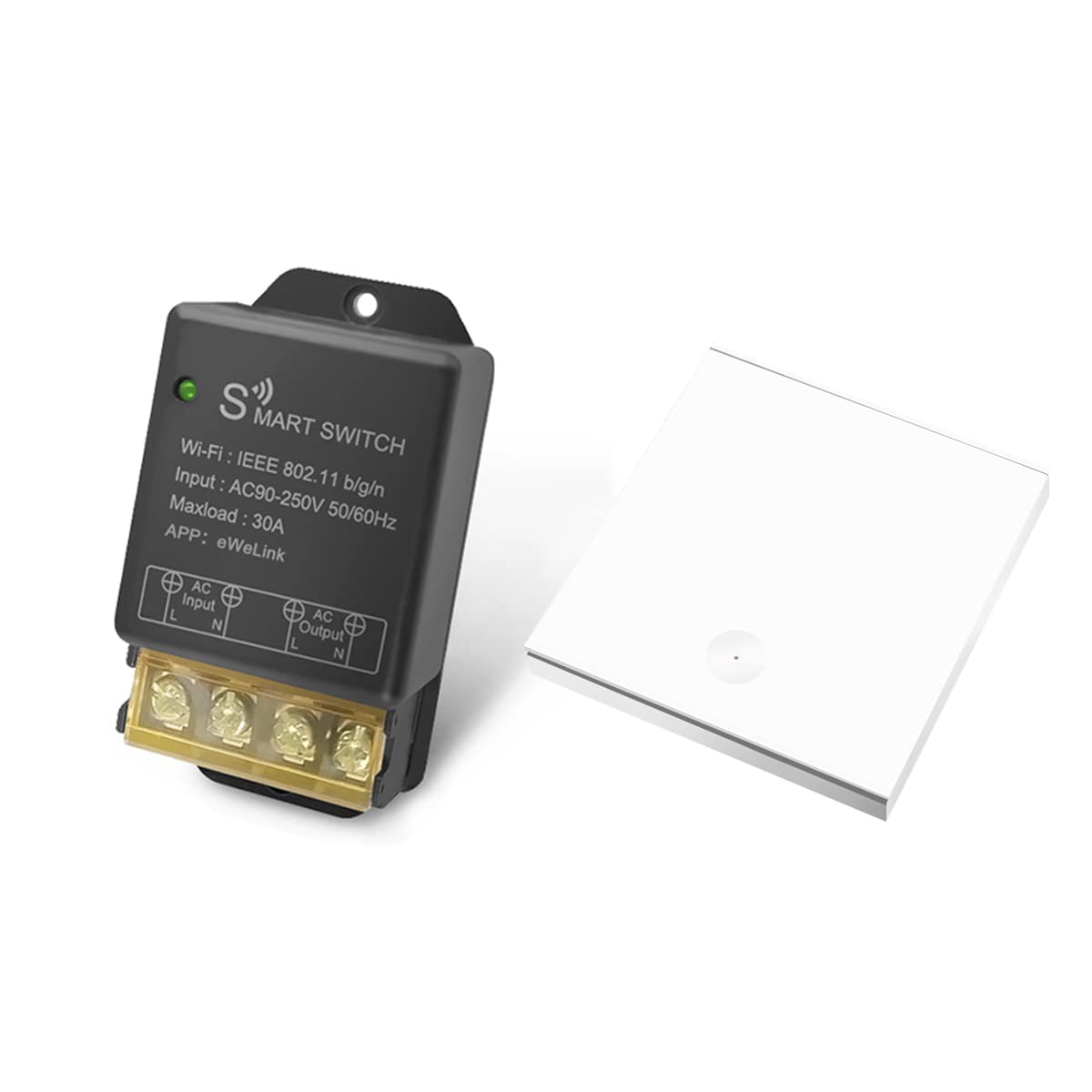 30A Hight Power WiFi Wireless Smart Switch, DIY Module for Smart Home Automation, ewelink APP Remote Control, Timer, Compatible with Alexa & Google Home