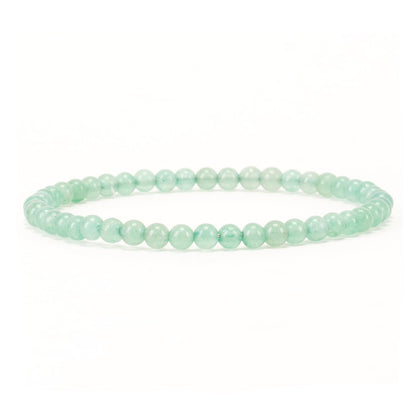 Cherry Tree Collection - Small, Medium, Large Sizes - Gemstone Beaded Bracelets For Women and Men - 4mm Round Beads (Green Aventurine, Small)