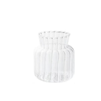 Transparent Hydroponic Vases Container Bottle Plant Arrangement Glass Table Creative Terrarium Flower Pot(6X8.8X7.5CM)