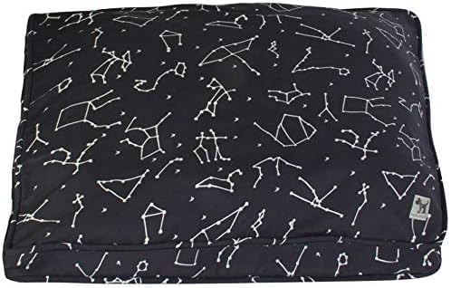 Molly Mutt Dog Crate Pad Cover, 100% Cotton Canvas Cover for Dog or Puppy Crate Bed, Durable, Washable, and Free of Harmful Chemicals, Pre-Shrunk, 48"x30"x2.5", Rocketman
