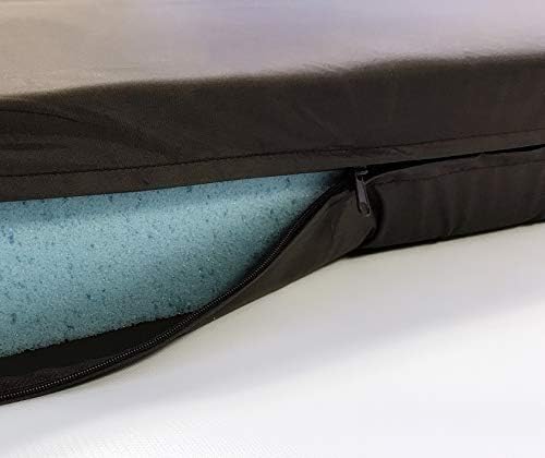 Dogbed4less High Density Solid Blue Cooling Gel Infused Memory Foam Pad Dog Pet Bed + Internal Waterproof Cover (55x47x4 Inches)