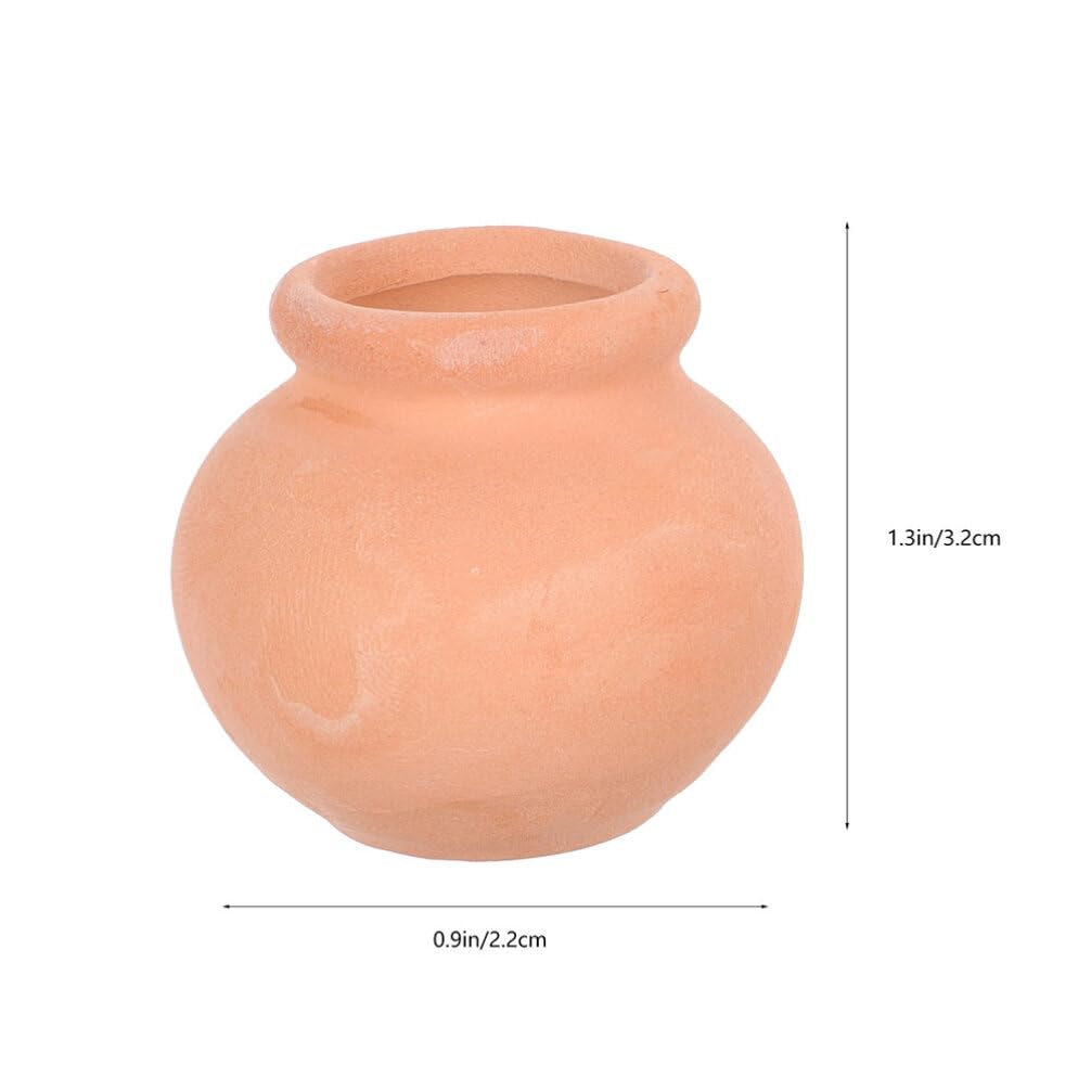 Sewroro 9pcs Mini Ceramic Succulent Nursery Pots, Small Clay Pots Mini Terracotta Planter for Small Spaces and Office Decor