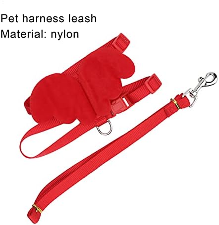 Duck Harness, Adjustable Chicken Walking Harness Breathable Pet Vest for Duck Chicken Hen Training Walking Basic Leashes [Red S]