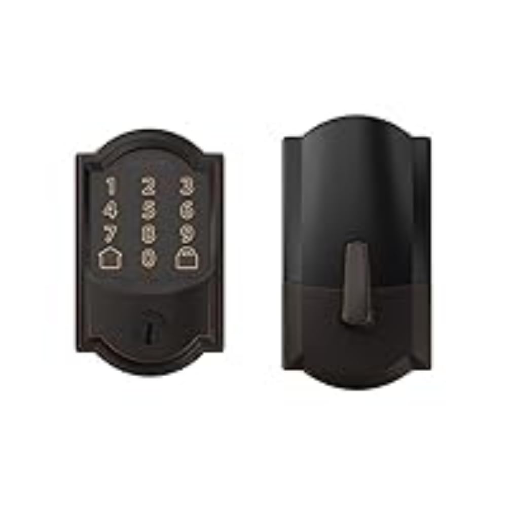 Schlage Encode Smart WiFi Deadbolt Lock for Front Door - Keyless Entry with App or Touchscreen - Works with Alexa, Hey Google, & Airbnb - Create Codes for Guests - Matte Black