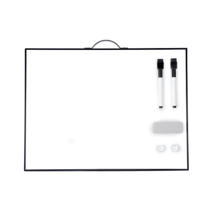 TSJ OFFICE Small White Board - 12 X 16 Inches Portable Aluminum Frame Magnetic Dry Erase Board with Holder, to Do List Notepad for Office, Home, School