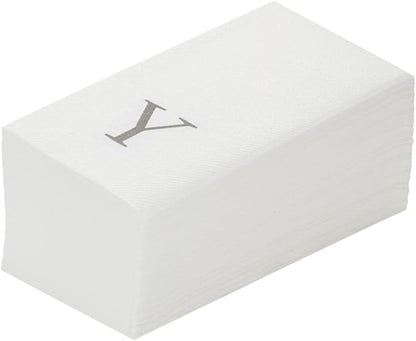 Luxenap 15.8 X 7.9 Inch Linen-Feel Guest Towels, 50 Lettered Hand Towels