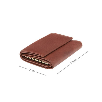 Visconti 1178 Genuine Leather Mens Slim Key Case Wallet/Key Chain Wallet/Key Holder Wallet (Black)