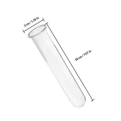 HOOWIFFY Glass Test Tube Flower Vase Hydroponic Plant Holder 4pcs Set 2.5x3x18cm Desktop Terrarium Accessories for Home Office Plant Propagation