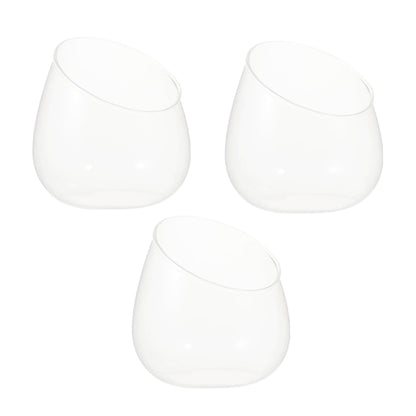 Cabilock 3pcs Glass Terrarium Container for Succulent Plants Stylish Desktop Decor Landscape Bottle for Home and Office Centerpiece