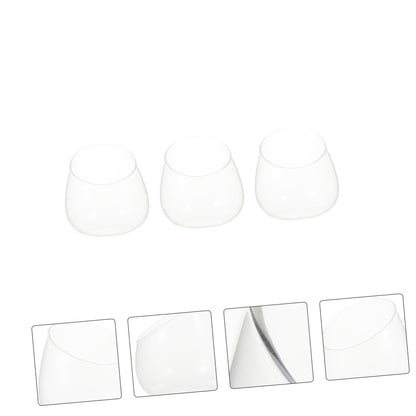 Cabilock 3pcs Glass Terrarium Container for Succulent Plants Stylish Desktop Decor Landscape Bottle for Home and Office Centerpiece