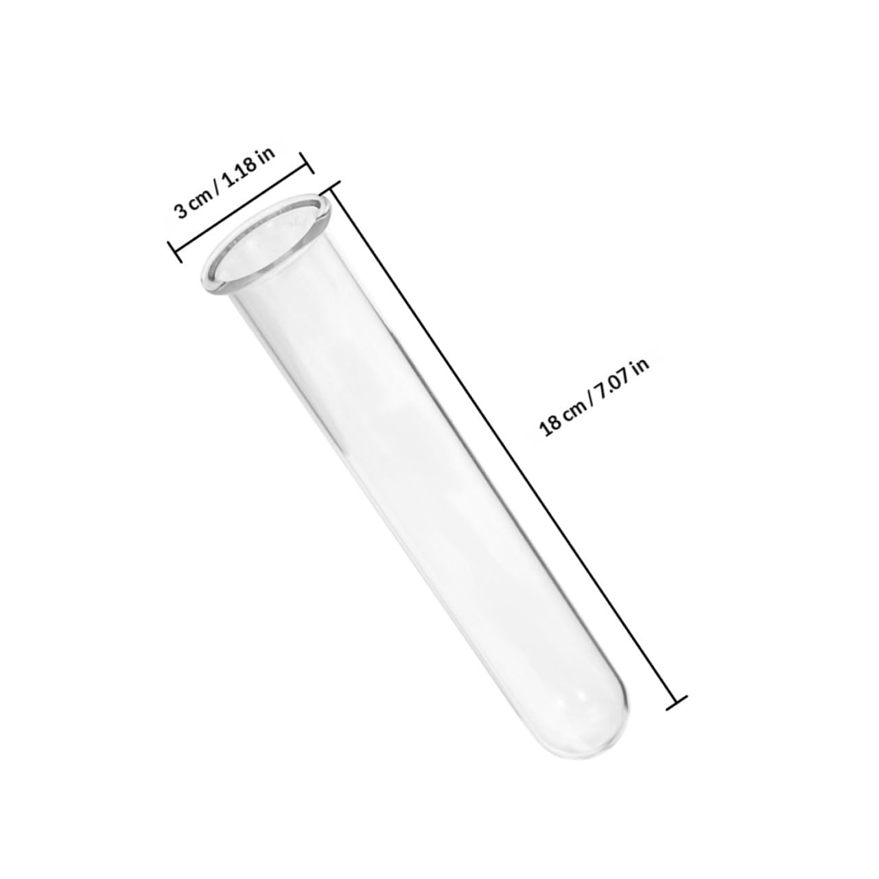 Operitacx 4pcs Glass Test Tube Hydroponic Vases Set 2.5x3x18cm Decorative Plant Propagation Holders for Desk and Wall Terrarium Home Garden Décor