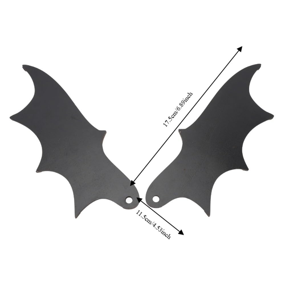 Limen Wooden Bat Wing Decoration 2 Pcs – Funny License Plate Decor, Composite Wood Wall Art for License Plate & Party, Gothic Car Decor,(6.89 * 4.53in)