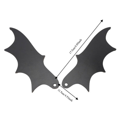 Limen Wooden Bat Wing Decoration 2 Pcs – Funny License Plate Decor, Composite Wood Wall Art for License Plate & Party, Gothic Car Decor,(6.89 * 4.53in)