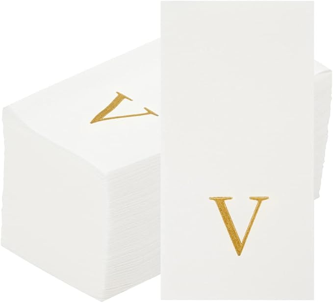 Luxenap 15.8 X 7.9 Inch Linen-Feel Guest Towels, 2000 Lettered Hand Towels