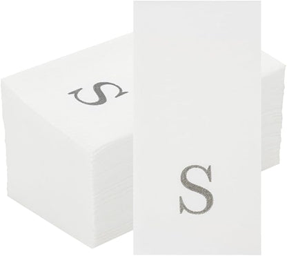 Luxenap 15.8 X 7.9 Inch Linen-Feel Guest Towels, 2000 Lettered Hand Towels