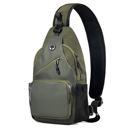 Javolto Crossbody Bags Sling Backpack，Multipurpose Cross body Shoulder Bag for Men and Women Chest Bag Travel Hiking Daypack-Pink