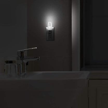 Emotionlite Plug in Night Light, Neutral White LED Nightlight, Dusk to Dawn Sensor, Kids, Nursery, Bedroom, Bathroom,Hallway, Stairs, Kitchen, 4 Pack