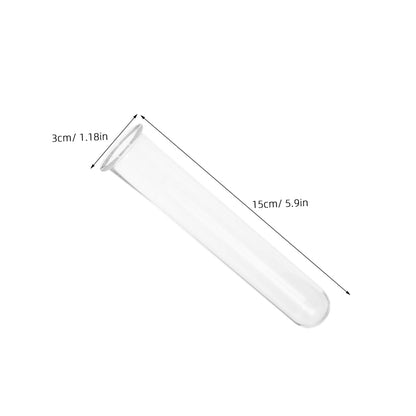 JEWEDECO 5pcs Glass Test Tubes for Plant Propagation Vase Hydroponic Floral Water Tubes Glass 2.5x3x15cm Small Terrarium Plants Home Décor