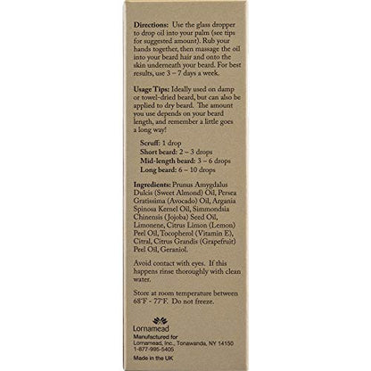 Brisk Beard Grooming Oil Liquid, Citrus for Beard Hair, 1.7 Oz