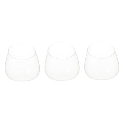 QUMIIRITY Glass Cut Succulent Terrarium Bottle 3pcs Micro Landscape Vases for Home Decor and Plant Display