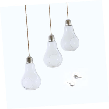 HANABASS 2pcs Light Bulb Hydroponic Vase Creative Hanging Terrarium Flower Container for Home Office Decor Stylish Glass Plant Organizer for Indoor Decoration
