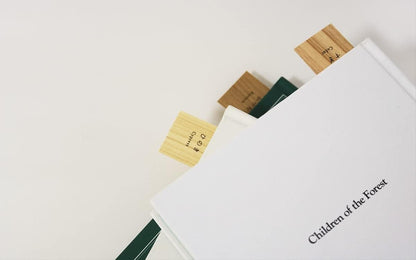 OrcVillage Premium Wooden Bookmarks Set of 5 – Handcrafted from Native Japanese Wood, Slim Page Markers with Unique Natural Aroma for a Calming Reading Experience