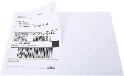 BESTEASY 16000 Round Corner Half Sheet Self Adhesive Shipping Labels for Laser and Ink Jet Printers, White Blank (8000 Sheets, 16000 Labels)