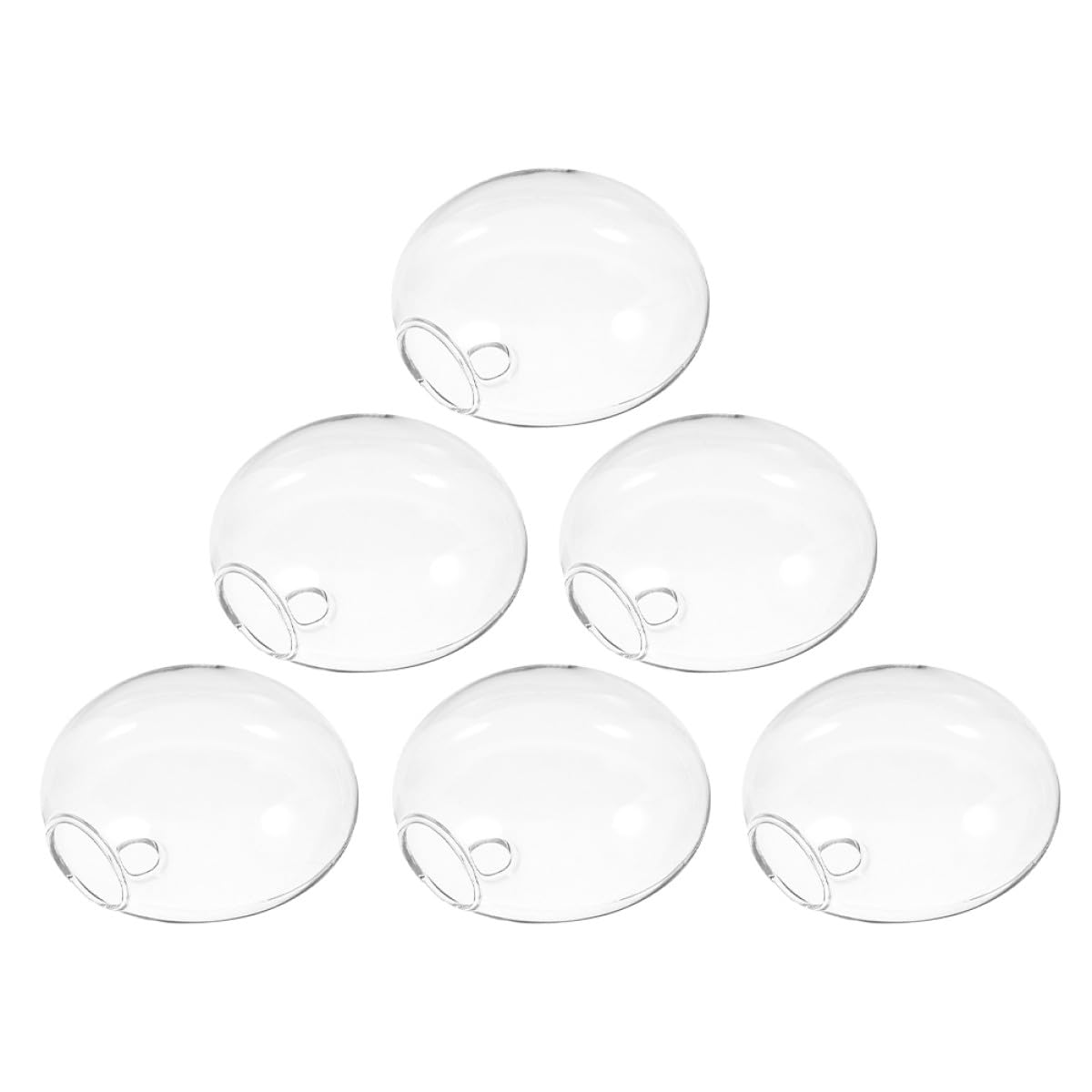 NUOBESTY Wall Hanging Glass Vase for Indoor Plants Hydroponic Glass Terrarium Planter Decor Set of 6 for Home Office Gardening