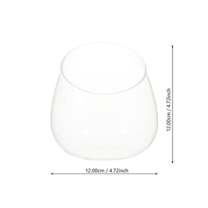 INOOMP 3pcs Slant Cut Glass Bottle Ecological Terrarium Vases Tabletop Micro Landscape Succulent Plant Holder for Home Décor