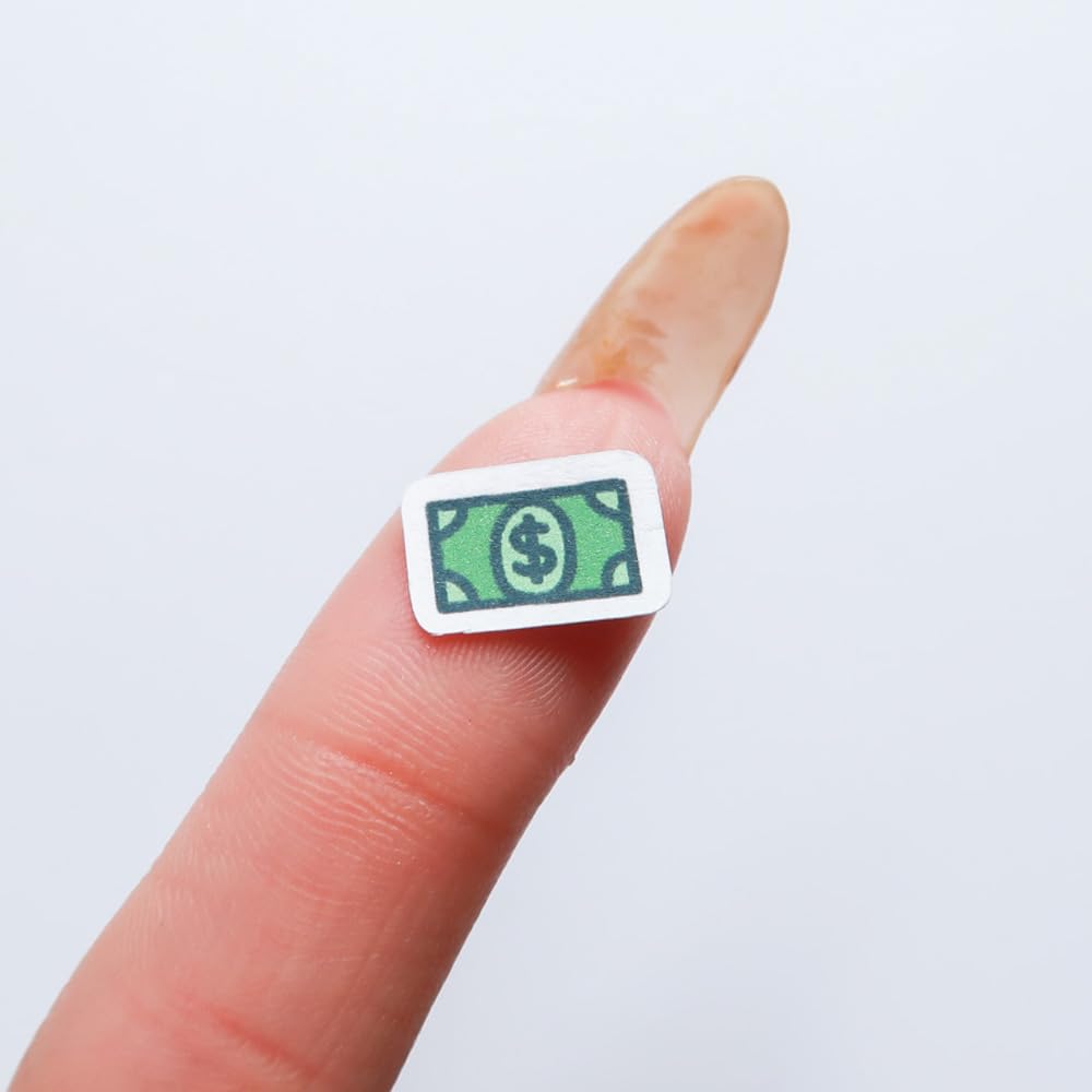 Dollar Bill Color Mini Planner Stickers (224 Stickers) (Matte White (2-Pack))