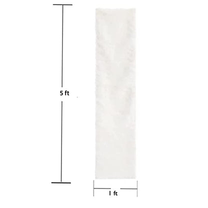 Christmas Table Runner, Thanksgiving Modern Small White Fur Table Runner for Party Birthday Friendsgiving Wedding Dinning Table, Decorative Rug Luxury Faux Fur Runner for Table (11.8x59.1inch)