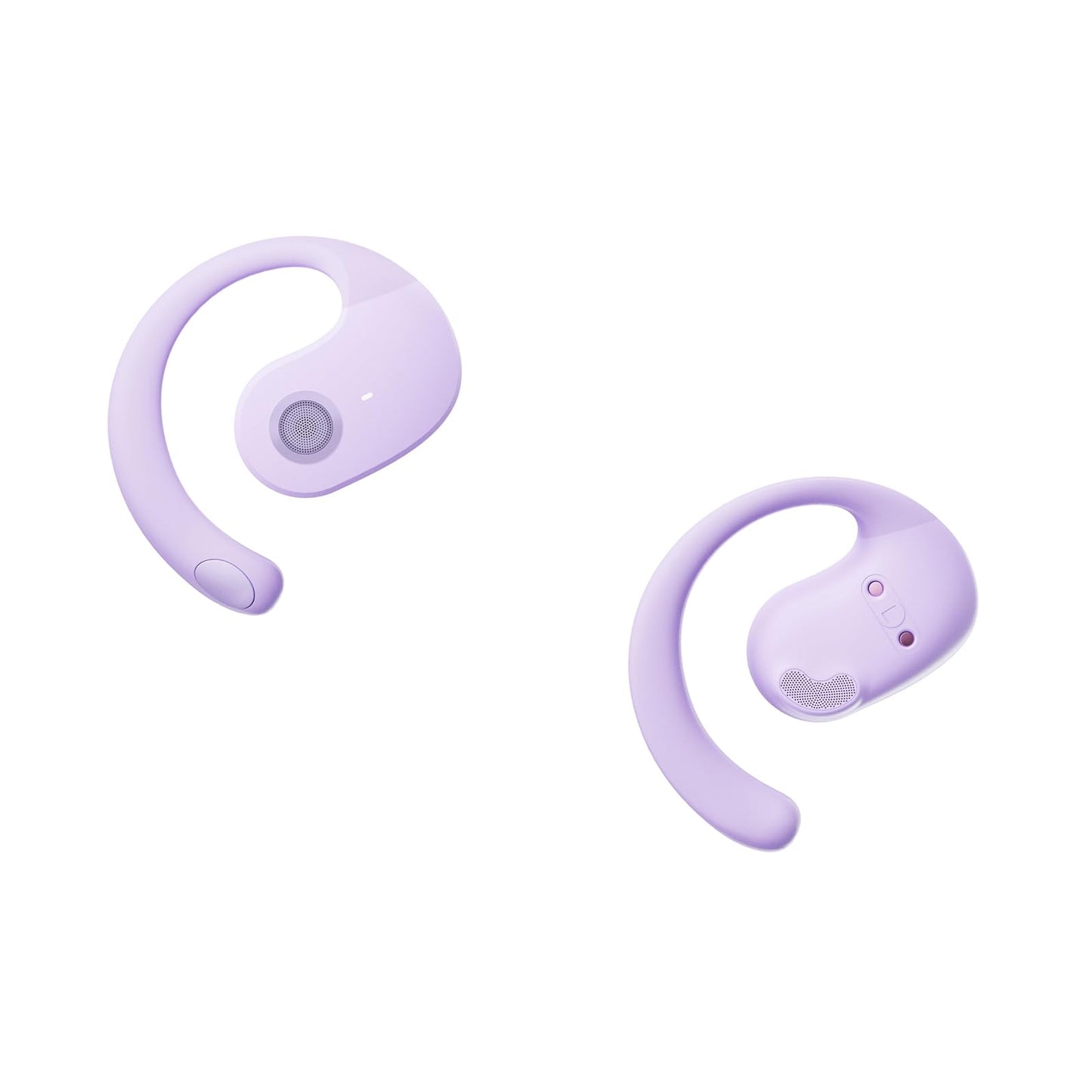 URIZONS Ball Shape Earhook TWS Gaming On Ear Earbuds Wireless Earphones - Low-Latency with Charging case Bluetooth Over Ear Headphones TWS Headset Suitable for Gamers/Runners/Fitters/Sport -Purple