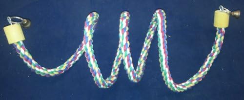 Mcage 1-Inch by 110-Inch Bird Rope Bungee Bird Toy, Large