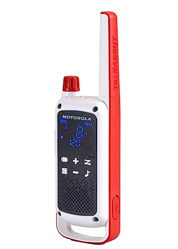 Motorola T470 Talkabout Two Way Radios, Long Range Emergency Rechargeable Waterproof Walkie Talkies 22 Channel, 35 Mile outdoor Black Yellow, 2 Pack