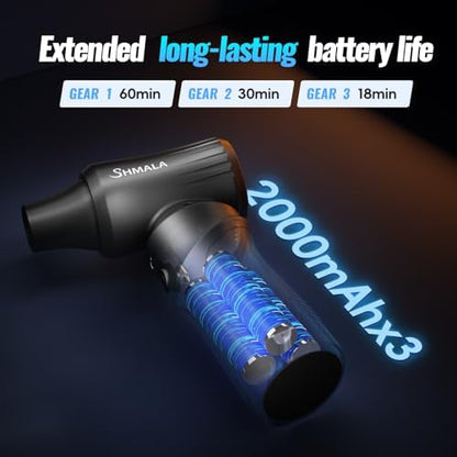 Electric Compressed Air Duster, 300000 RPM Super Powerful Cordless Air Blower, Rechargeable Brushless Motor, 3-Speed Adjustable, Durable Design for Keyboard, PC & Electronics Cleaning