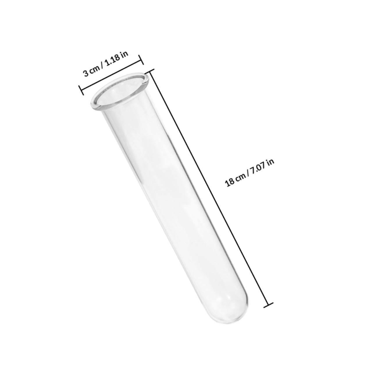 OUNONA 4pcs Hydroponic Glass Test Tube Vases 2.5x3x18cm Plant Propagation Holder for Desktop Terrarium and Home Décor