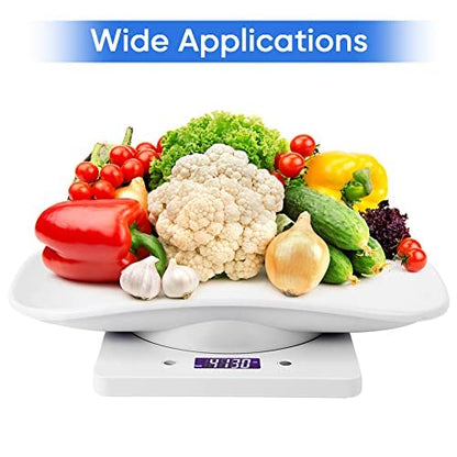 Digital Pet Scale, LCD Animal Scale, 0-22Pound High Accuracy Electronic Weighing Scale, Multifunctional Electronic Weighing Scale for Small Animals Hamster Birds Kittens (No Battery Included)