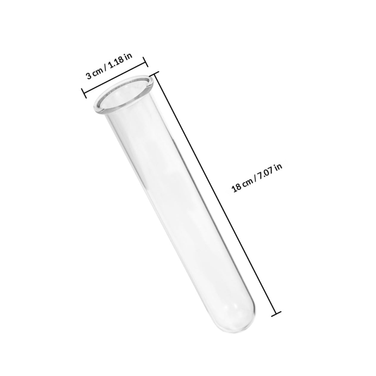 Cabilock 4pcs Glass Propagation Test Tube Vase Set 2.5x3x18cm Hydroponic Plant Holder for Small Terrarium and Flower Display Home Decor