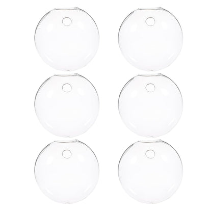 Ipetboom 6pcs Wall Hanging Hydroponic Glass Vases Small Plant Terrariums Indoor Decorative Glass Flower Pots for Home Décor