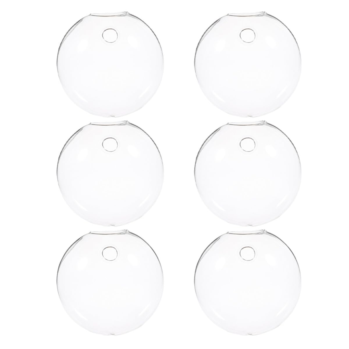 PRETYZOOM 6pcs Wall Hanging Glass Plant Pots Hydroponic Terrarium Vases for Home Décor and Indoor Plant Propagation