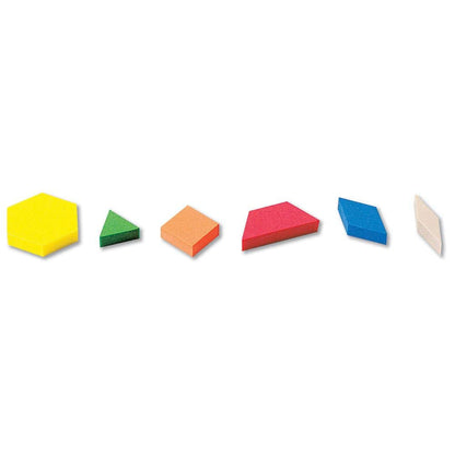 hand2mind Foam Pattern Blocks Set, Geometric Manipulatives and Sorting Shapes for Preschool and Kindergarten, Set of 250