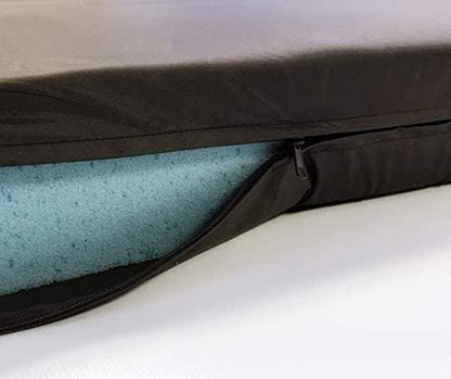 Dogbed4less High Density Solid Gel Infused Memory Foam Pad Dog Pet Bed + Internal Waterproof Cover (34x27x3 Inches)
