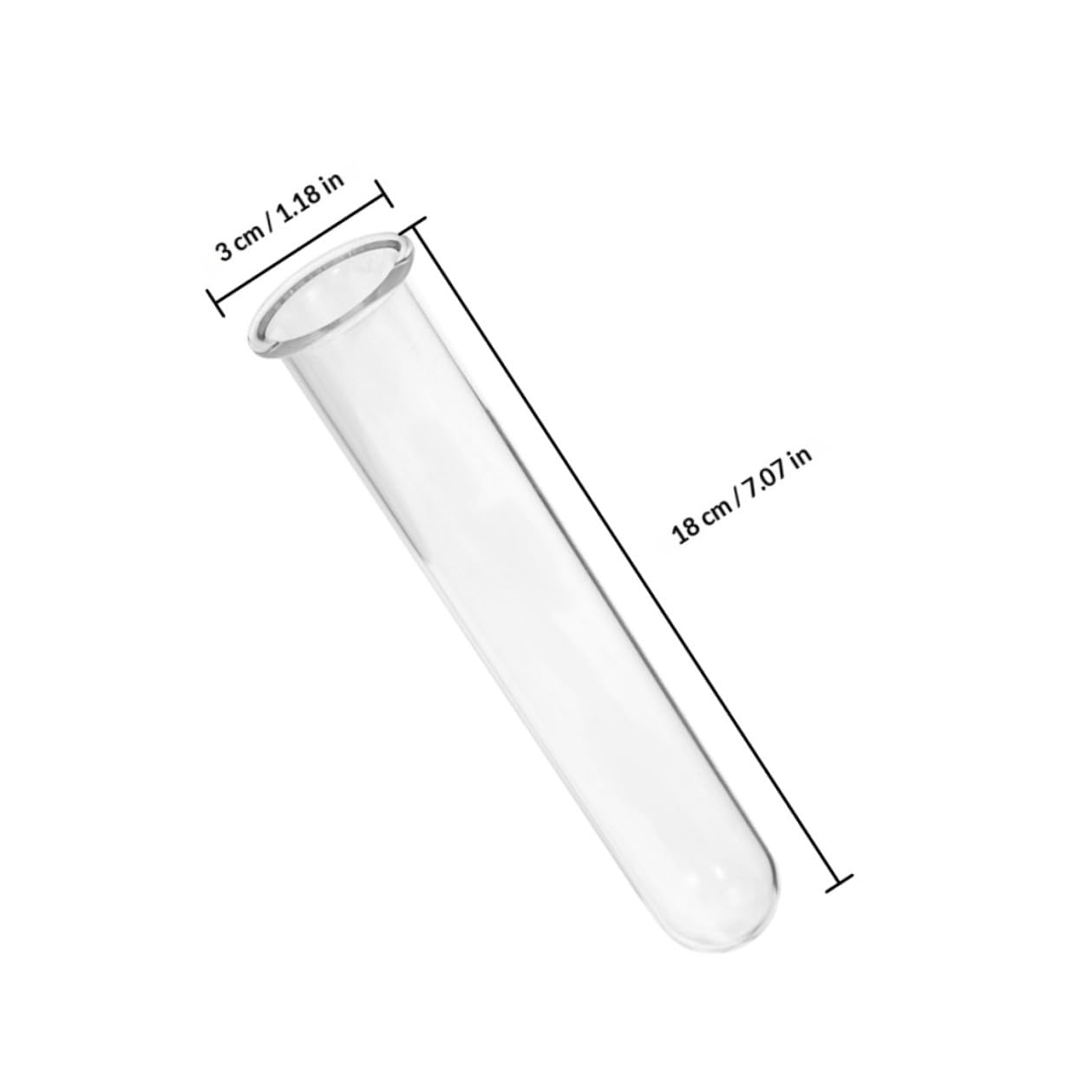 GAROZATION 4pcs Glass Hydroponic Vase Test Tubes 2.5x3x18cm Desktop Propagation Station Plant Terrarium Tubes Glass Planter for Home Décor