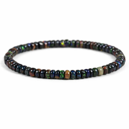 GEMS OF BAY Opal Bracelet (7 Inches, Black)