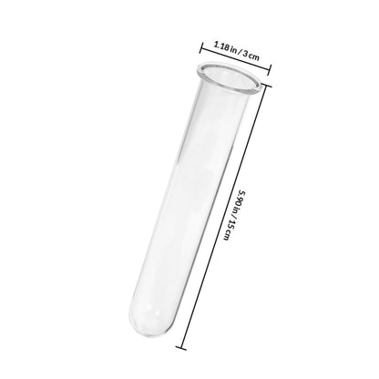 JEWEDECO 5pcs Glass Test Tubes for Plant Propagation Vase Hydroponic Floral Water Tubes Glass 2.5x3x15cm Small Terrarium Plants Home Décor