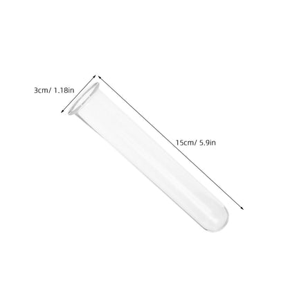 Yardwe 5pcs Hydroponic Glass Propagation Tubes Small Floral Test Tube Vases 2.5x3x15cm Glass Hanging Containers for Small Terrarium Plants Home Décor