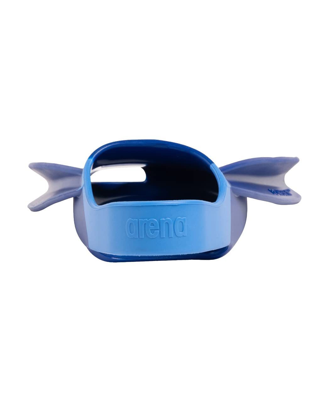 Arena Unisex Adult Powerfin Pro II Swim Training Fins Men and Women Silicone Short Blade Flippers Left/Right Customized, Blue, Size 9.5-10.5