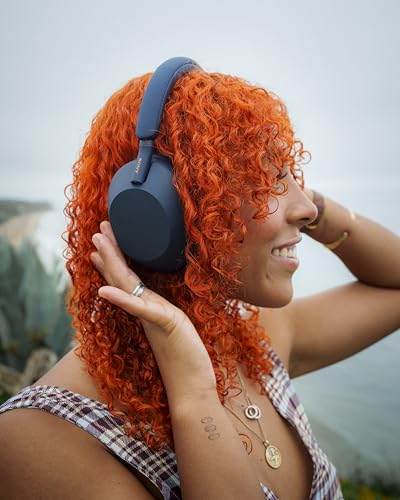 Sony WH-1000XM5 Premium Noise Canceling Headphones, Auto NC Optimizer, 30-Hour Battery, Alexa Voice Control, Midnight Blue