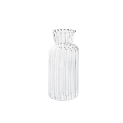 Transparent Hydroponic Vases Container Bottle Plant Arrangement Glass Table Creative Terrarium Flower Pot(4.5X13X6CM)