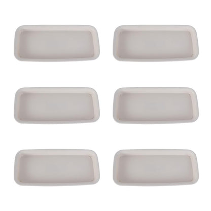 6PCS Rectangular Plastic Plant Saucers Tray Drip Tray Pot Saucer for Flower Pot Drip for Window Sill Window Shelf 9.73"x4.33"x0.86"
